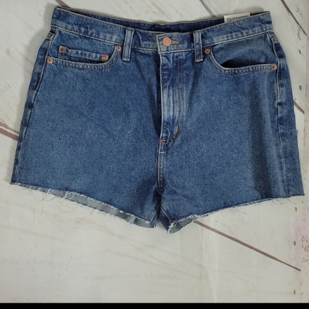 Victoria's Secret  Womens High Waisted Denim Raw Hem Shorts Size 30 NWT